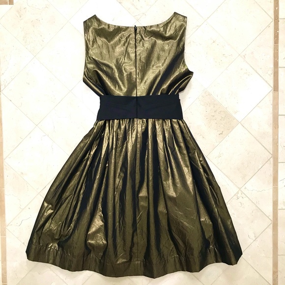 DKNY Gold Metallic Dress - Size 0 - Picture 5 of 9